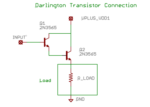 Darlington Transistor Connection